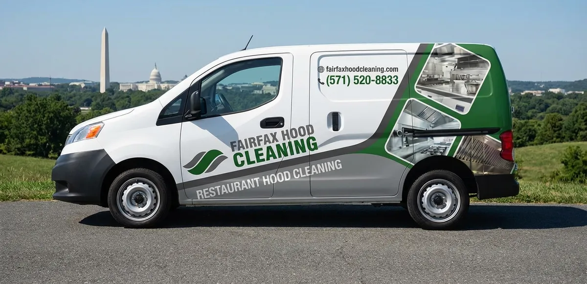 Fairfax hood cleaning service van for restaurant and commercial kitchen exhaust cleaning